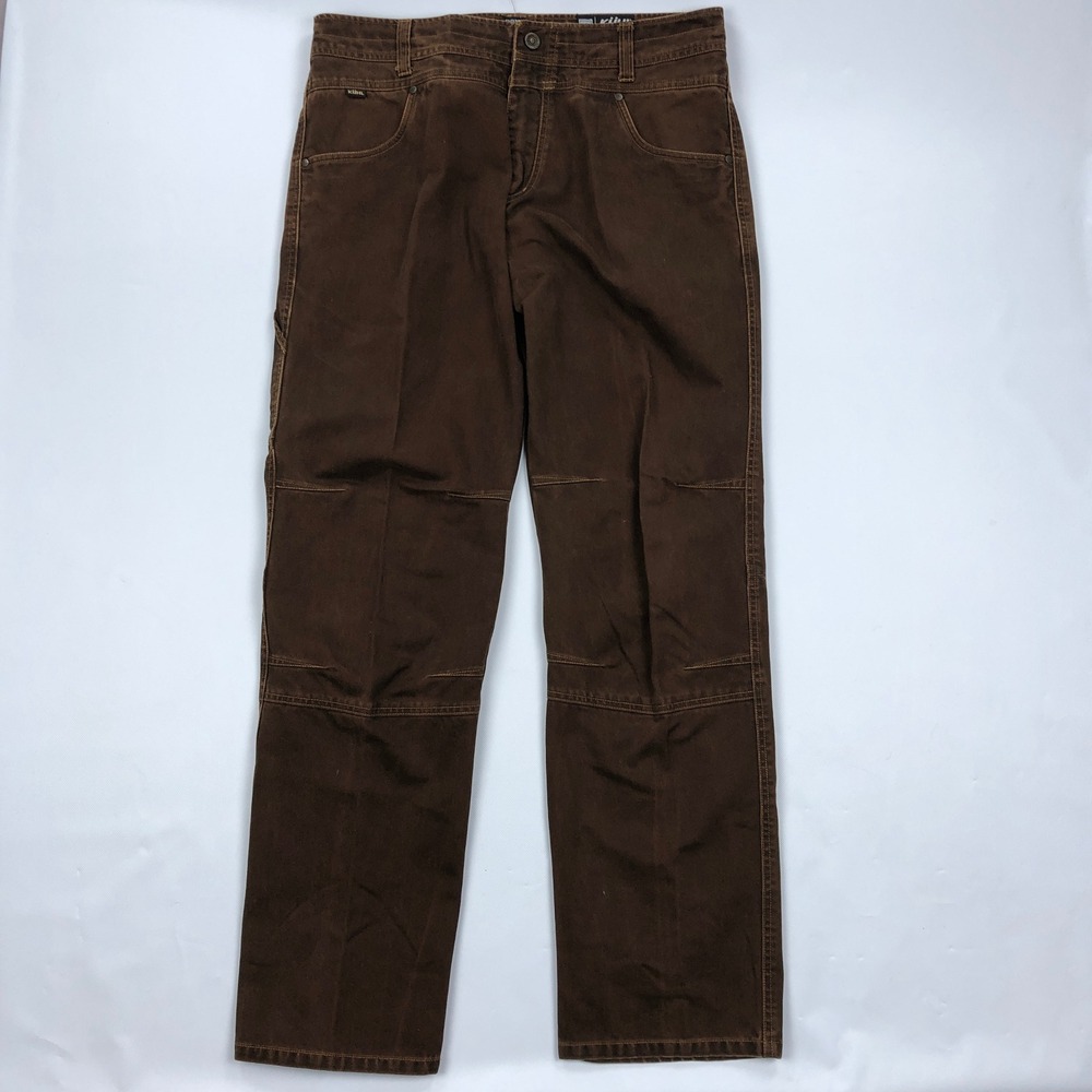 Kuhl Gunslinger Pants Mens 36x34 Brown Cotton Articulated Knee Workwear